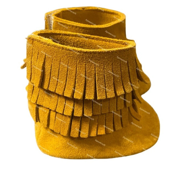 WILL NOT TAKE LESS Bailey’s Blossoms Rustic Tan Moccasins - Picture 6 of 9